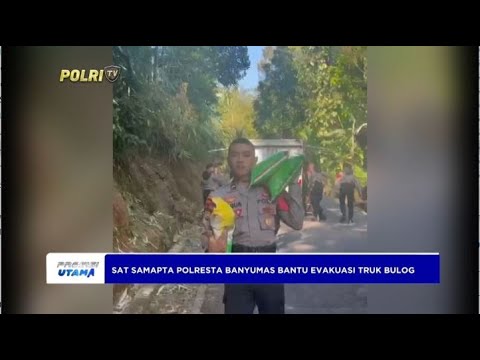 POLRESTA BANYUMAS BANTU EVAKUASI TRUK BULOG