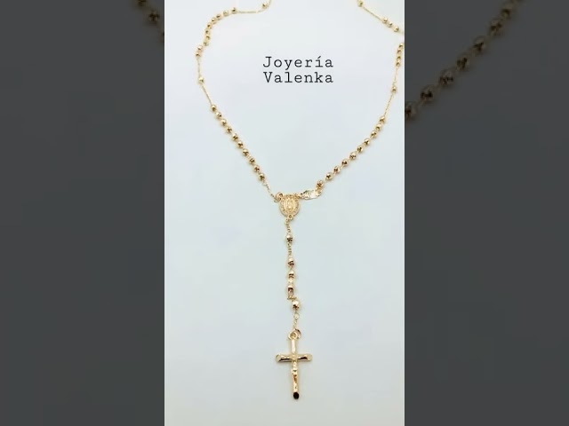 Vídeo relacionado con Supcare Collar Rosario Oro 18K Santa Virgen María Hombre Cadena Rosario Larga Acero Inoxidable Colgante Crucifijo Joyería Cristiana Católica Rezo Talismán