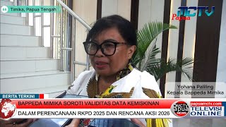Bappeda Mimika Soroti Validitas Data Kemiskinan dalam Perencanaan RKPD 2025 dan Rencana Aksi Tahunan 2026