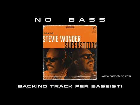 SuperstitionStevie Wonder NO BASS backing track per bassisti Suona tu il Basso (Bassless)