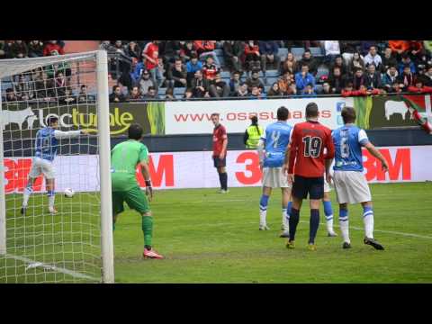 Gol de Oriol Riera. Osasuna 1-1 Real Sociedad (30-03-2014) Liga BBVA