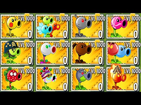 All PEA Plants LEVEL 1000 vs All Final Boss - Plants vs Zombies 2 Mod