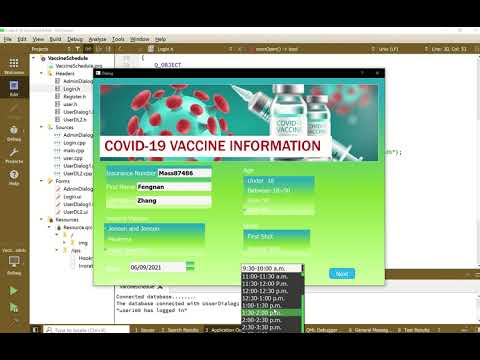 C++ project on Qt creator Covid-19 Vaccine System