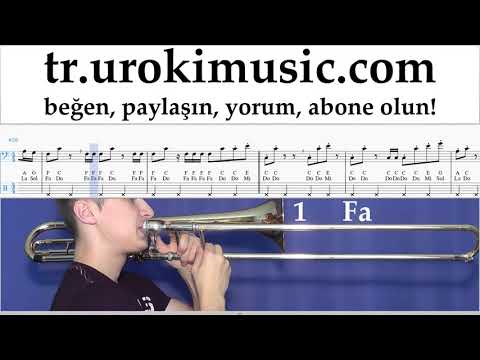 Trombon dersleri Imagine Dragons - Thunder Notalar Eğitim um-i723
