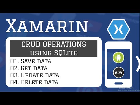 Xamarin Create a Simple Complete App using Xamarin Full CRUD Operation