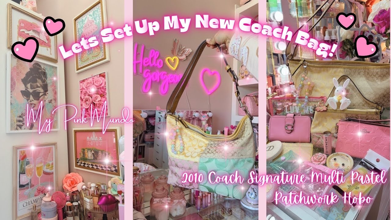 NEW COACH BAG TO ME! 2010 Coach Signature Multi Pastel Patchwork Hobo Bag! 