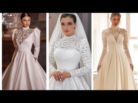Most Gorgeous High Neckline Wedding Dresses
