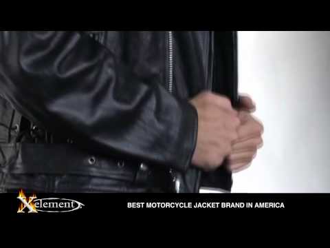 Xelement Mens Armored Biker Jacket