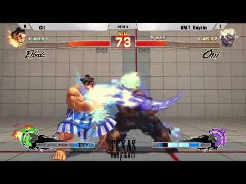Gil vs RM T_Boykin - Super Street Fighter IV AE 2012 (Texas Bar Fights Round XIV)