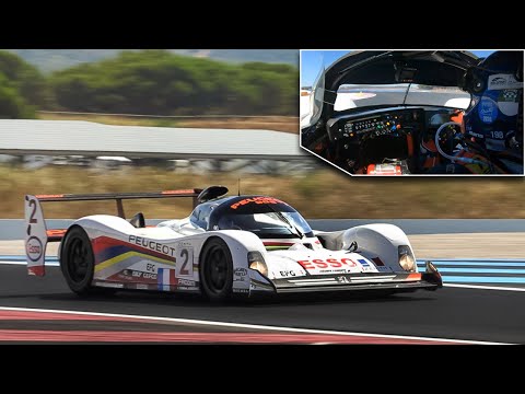 Peugeot 905 Evo 1 Bis V10-Engined Group C Car in action: Warm-Up, Accelerations & OnBoard!