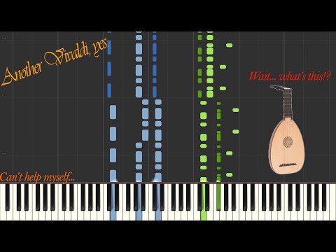 Antonio Vivaldi - Concerto for Lute in D Major (RV 93) [Piano solo tutorial]