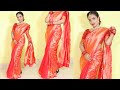BRIDAL BANARASI SILK SAREE DRAPING HOW TO WEAR SILK SAREE PERFECTLY HACKS TRICKS