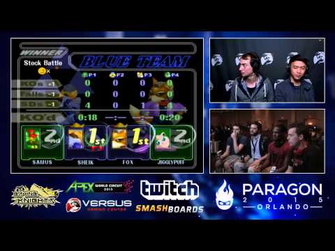 Paragon 2015 - Shroomed & MIOM | SFAT Vs. Plup & Liquid' Hungrybox SSBM Winners Finals - Melee