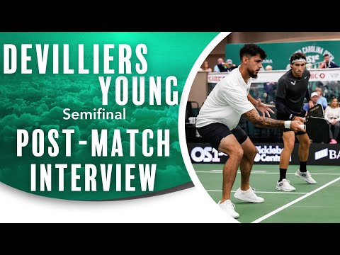 Devilliers & Young talk pickleball after their semifinal match