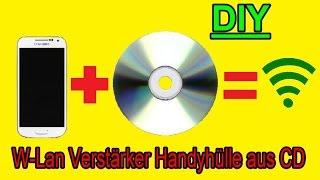 Handyhülle die Wlan verstärkt aus CD selber machen DIY Smartphone Case basteln WLAN verstärken