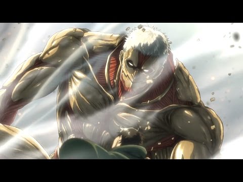 Attack on Titan Season 2 | Colossal & Armored Titan First Epic Transformation [60fps]
