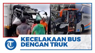 Kecelakaan Bus Rosalia Indah Vs Truk di Jalan Lingkar Bumiayu, Sopir Asal Batang Meninggal