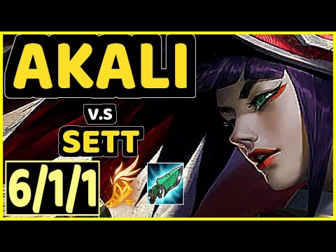 RASCAL (AKALI) vs SETT - 6/1/1 KDA TOP CHALLENGER GAMEPLAY - KR
