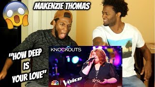 Kelly Bugs Out for MaKenzie Thomas' "How Deep Is Your Love" Cover - The Voice 2018 Knockouts