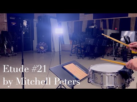 Etude #21 | Intermediate Snare Drum Studies by Mitchell Peters