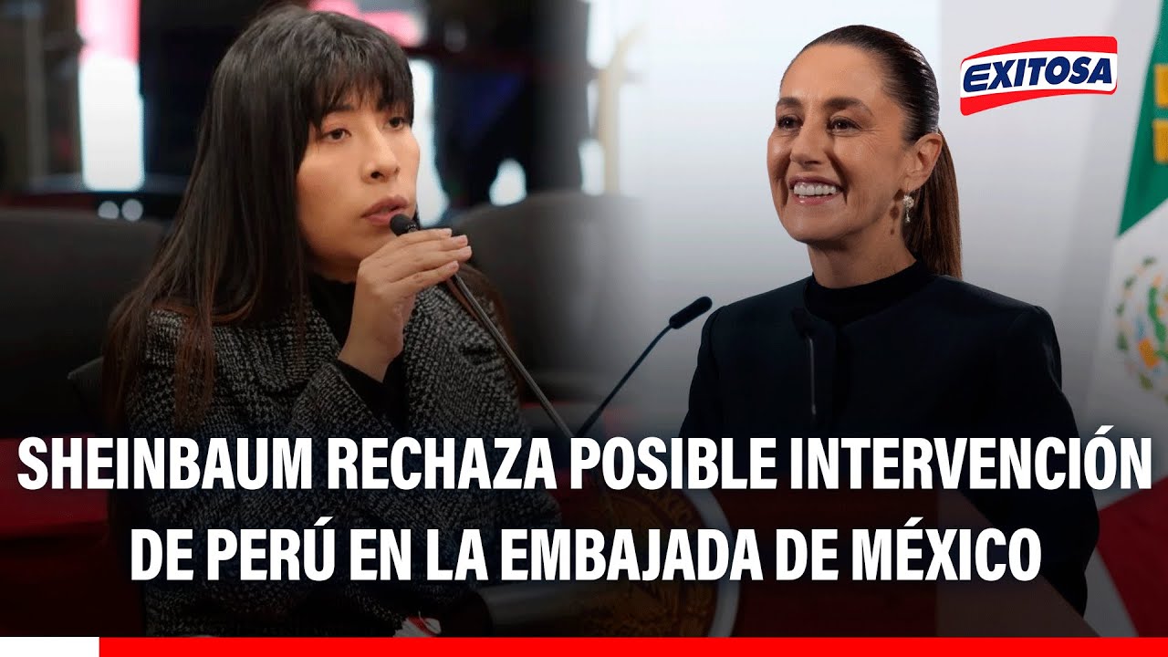 🔴🔵 Claudia Sheinbaum rechaza una posible intervención del Perú en la embajada de México