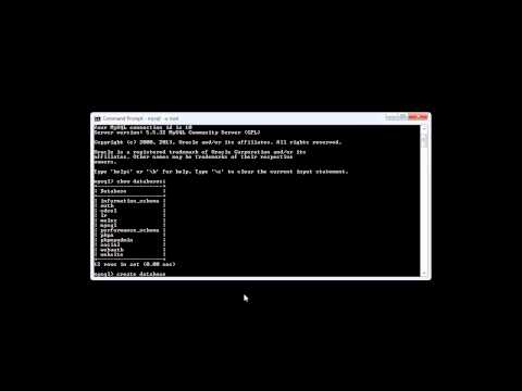 MySQL Creating a Database