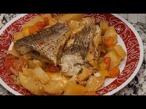How to make Baked fish with vegetables