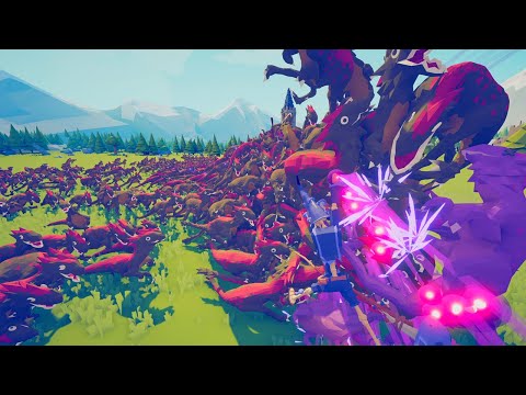 WITCH GOD vs 1000x RAPTORS- Totally Accurate Battle Simulator TABS