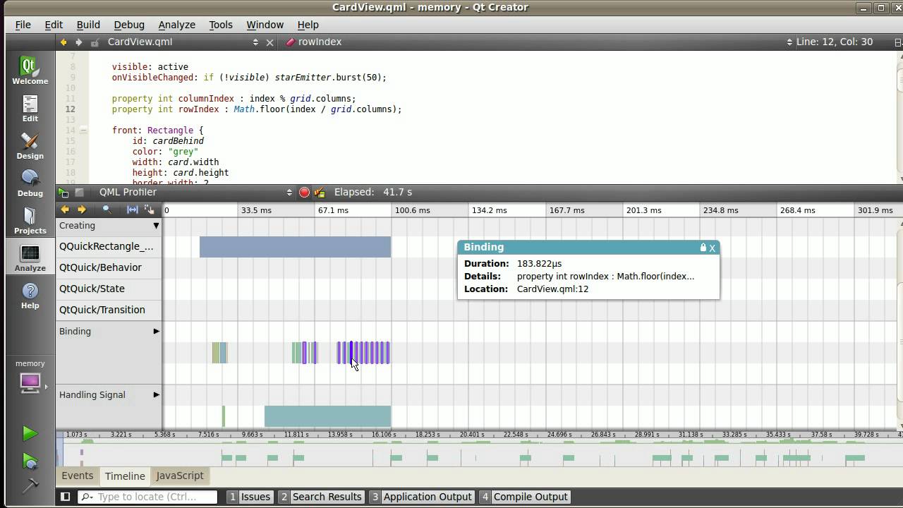 QML Profiler within Qt Creator 2.5