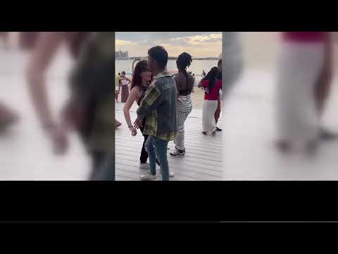 🕺🏻💃🏻@chetan.urbankiz Dubai beaches and fun footwork improvisation! Dancers @sandraa.gutierrez