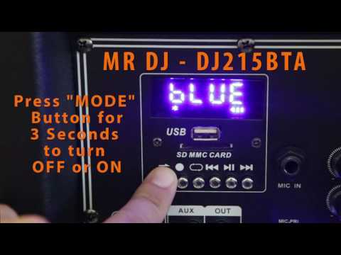 Mr Dj DJ215BTA Language and Voice Prompt Change