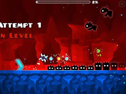 Me completo mi propio nivel a la primera Geometry Dash :)