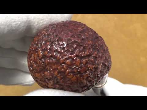 Pipa L'Anatra Rusticata con vera in argento - Light Bent Apple  - filtro 9mm - AN122