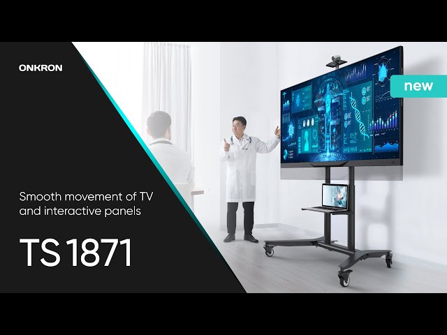 Onkron TS1871-B Supporto TV Mobile per Schermi 55"-90" Fino a 75 Kg Max 800x600 VESA Nero video