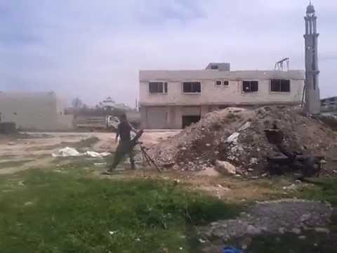 استهداف مقرات النظام بقذائف الهاون من مدينة مورك في ريف حماة