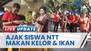 Julie Laiskodat Ajak Anak Sekolah di NTT Makan Kelor dan Ikan, Galakkan Kampanye GEMARIKAN