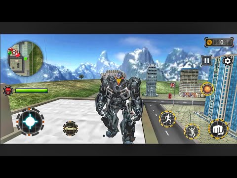 Flying Grand Police Car Transform Robot Games - Android Gameplay