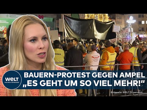DEUTSCHLAND: Proteste gegen Ampel gehen weiter! Bauern begleiten Robert Habeck in Nürnberg