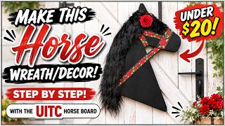 DIY Horse Wreath for UNDER $20! 🐴🌹 | Easy UITC Horse Board Tutorial #WREATH #DIY