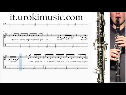Lezioni di Clarinetto Enrique Iglesias Bailando Melodia Tutorial Spartito Imparare Insegnante Metodi
