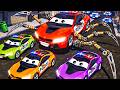 Robot Spider Police Car Vs Color Police Cars Epic City Destruction Battle