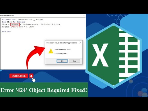 Excel VBA Runtime Error '424' Object Required – Beginners MUST Watch | Excel Tech & Tricks