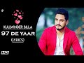 97 De Yaar Lyrics Kulwinder Billa The Boss Latest Punjabi Songs 2020