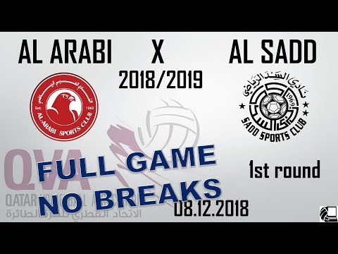Al Arabi X Al Sadd 3:0 - Qatar Volleyball League 18/19 - (08.12.2018) NO BREAKS, BACK VIEW