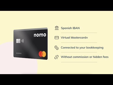 Nomo account with virtual Mastercard for freelancers and small/medium businesses