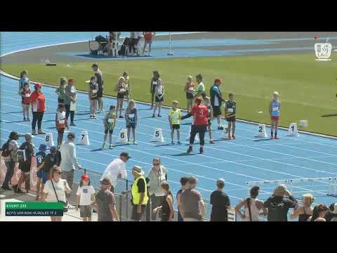 U9 Boys 60m Hurdles Timed Final 3: 2022 Commonwealth Bank State Track and Field Championships