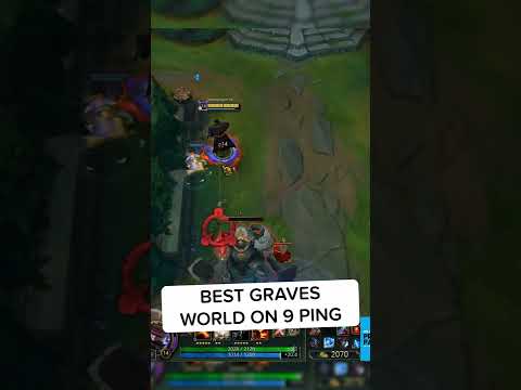 PLAYING GRAVES WITH 9 PING IN KOREA #leagueoflegends #tarzaned #shorts