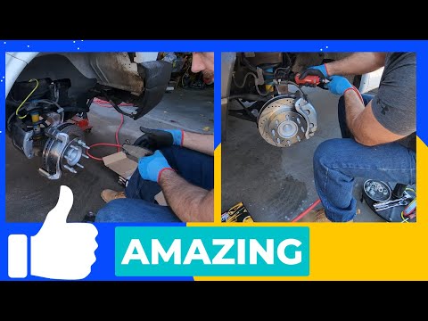 How to Replace Front Disc Brakes - Replace Front Brake on 2015 Chevy Express 3500 Van