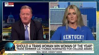 Riley Gaines speaks about NCAA Woman of the Year with Piers Morgan