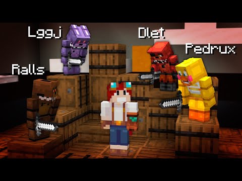 JOGANDO FIVE NIGHTS AT FREDDY’S COM MEUS AMIGOS NO MINECRAFT